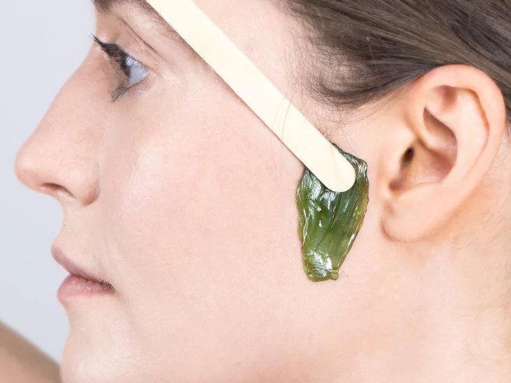 Sideburns waxing